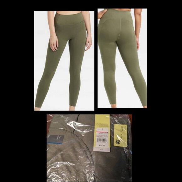 Women's Flex High-Rise 7/8 Leggings - All in Motion Moss Green Womens Sz L - Picture 1 of 1